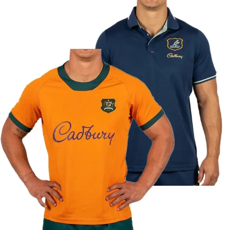 2024 Australian Wallabies Home / POLO Shirt Rugby Jersey - Mens Size:S-5XL（Print Name Number）Top Quality